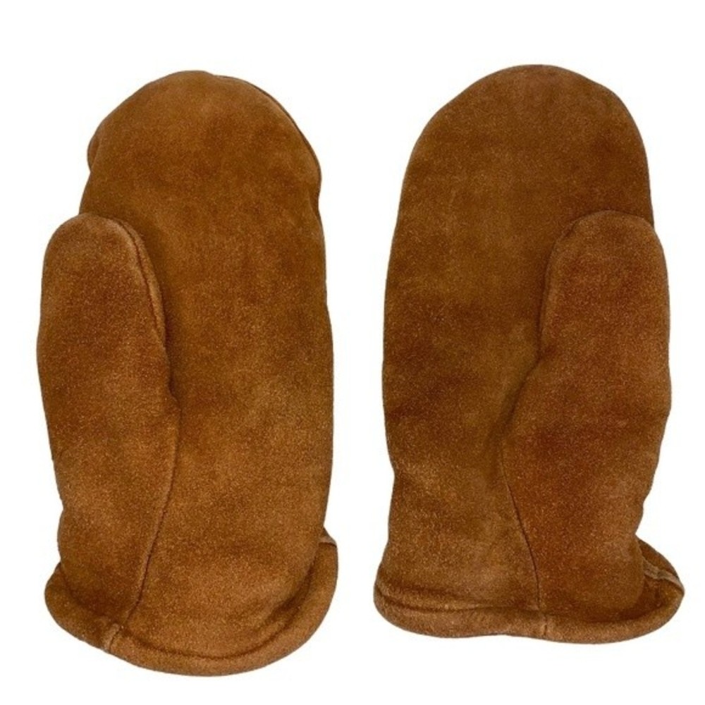 Deerskin Suede Tan Warm Winter Heavy Duty Ski Snow Sherpa Lined Mittens Glove